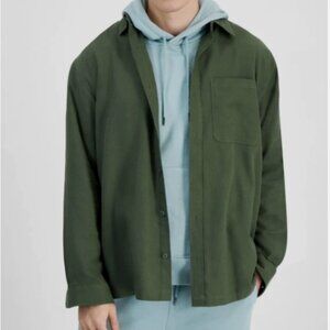 Mode of One Men's Relaxed-Fit Flannel Shirt Wild Ivy Size S